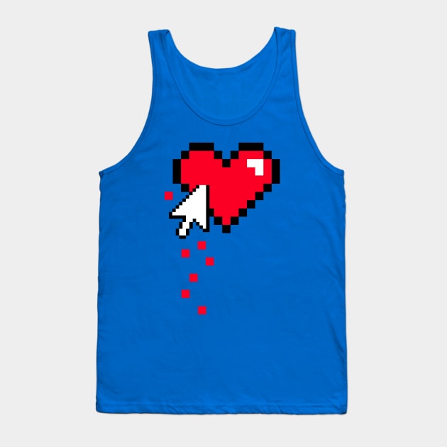 Wounded Pixel Heart Tank Top by Dellan